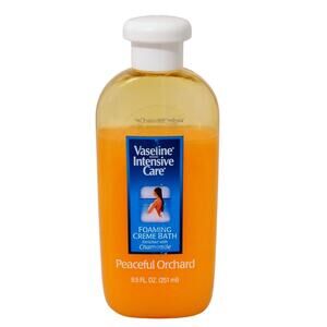 Vaseline Intensive Care Peaceful Orchard 8.5 oz. Foaming Creme Bath Wash Vtg 80%